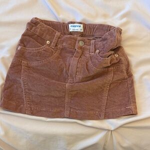 Mayoral Girls  Tan Velour Skirt